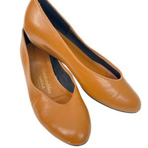 Vintage Daniel Green Shoes Low Heel Wedge Camel Brown Leather Outdoorables Sz 7